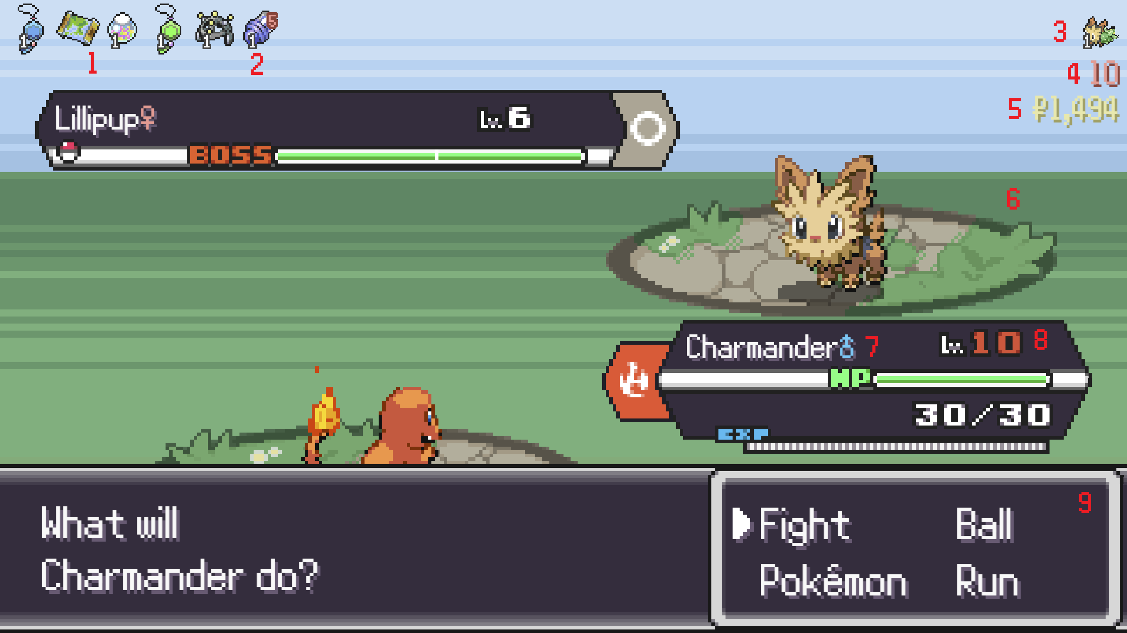 Exemple de combat PokéRogue 3